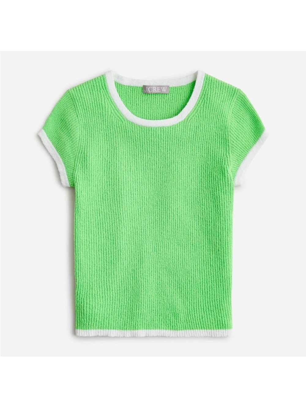 J. Crew Cropped Cap-Sleeve Sweater T-shirt Size M